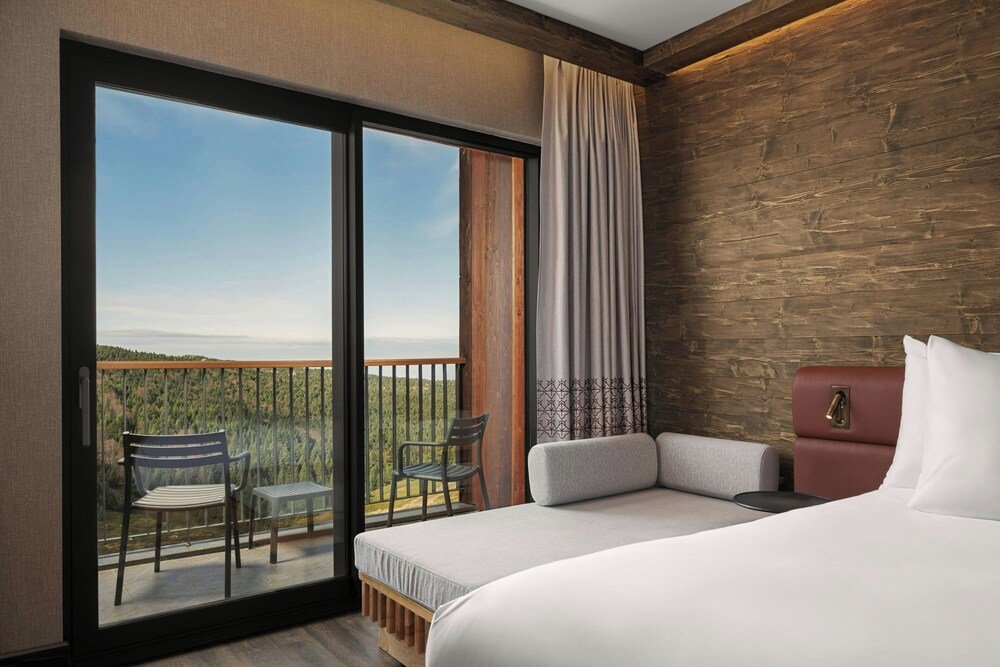 Bedroom with a sliding glass door
