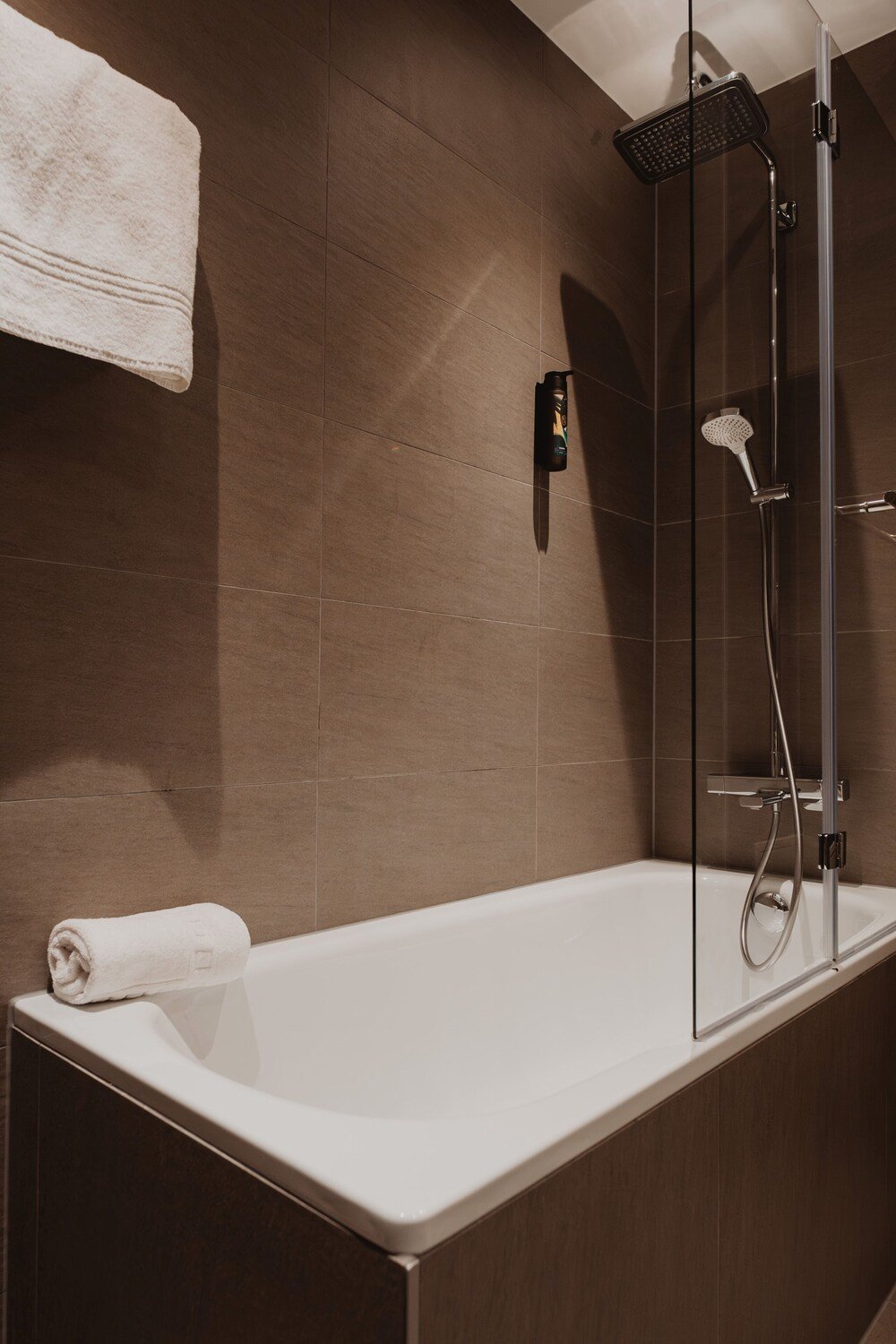 Modern bathroom in a guest room at Hotel Bristol in Verbier