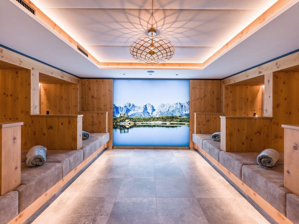 Spa room with wooden walls at the hotel