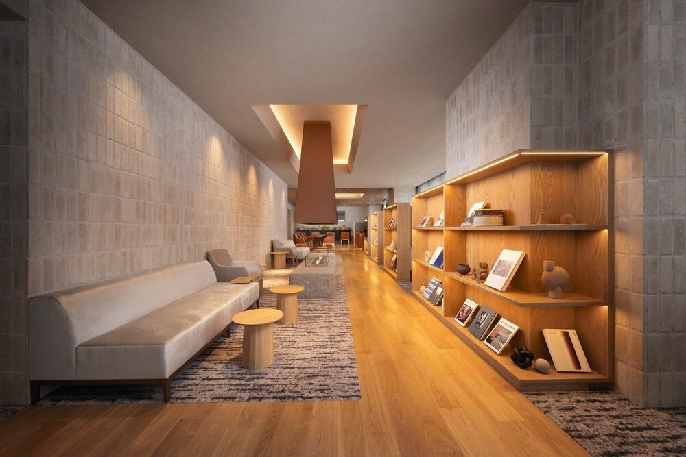 Modern hotel lobby