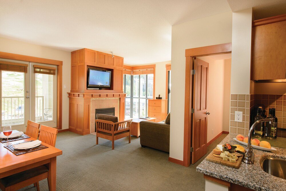 Modern kitchen in a suite at the Whistler hotel