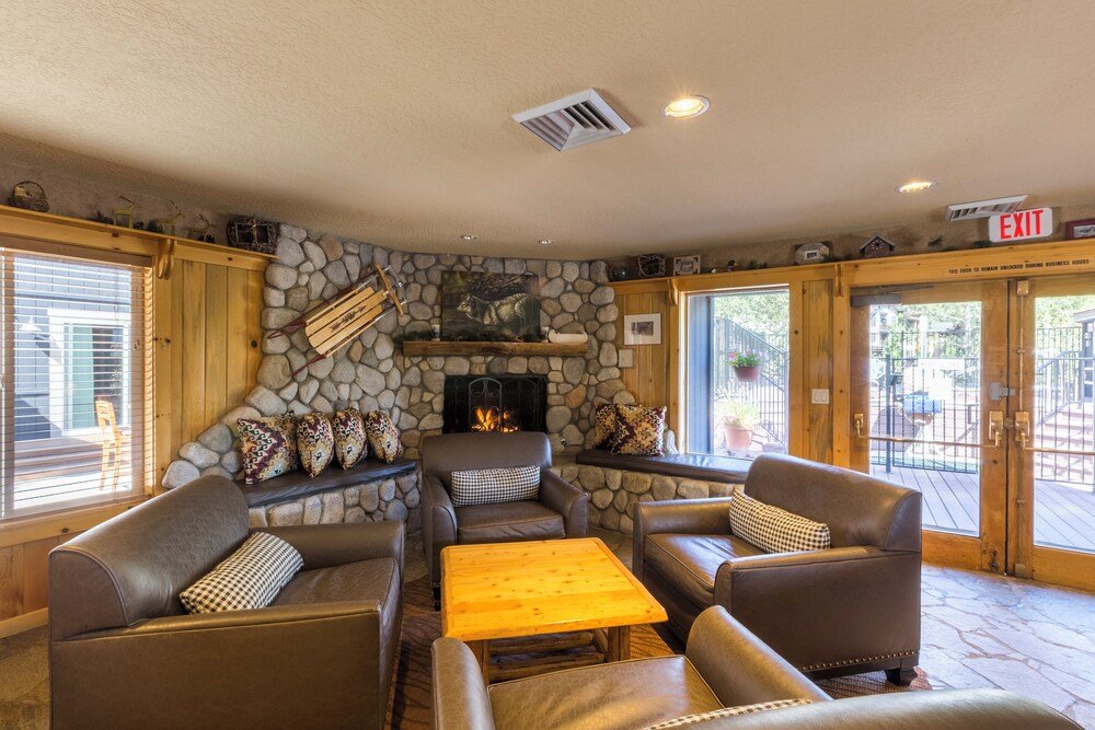 Cozy interior at Red Wolf Lodge in Olympic Valley