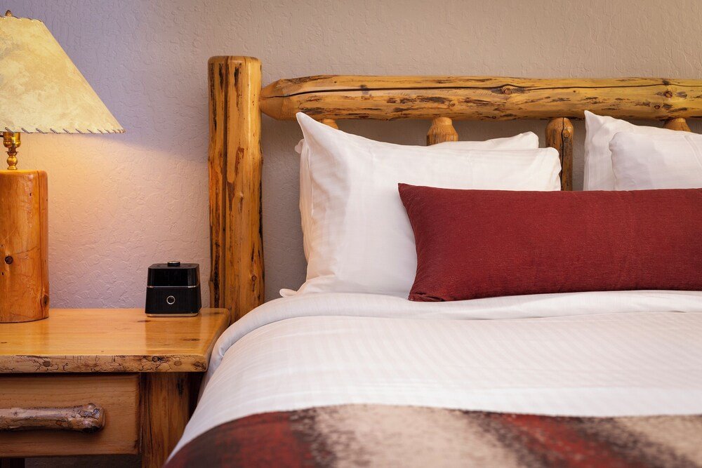 Bed in a unit at Red Wolf Lodge in Olympic Valley