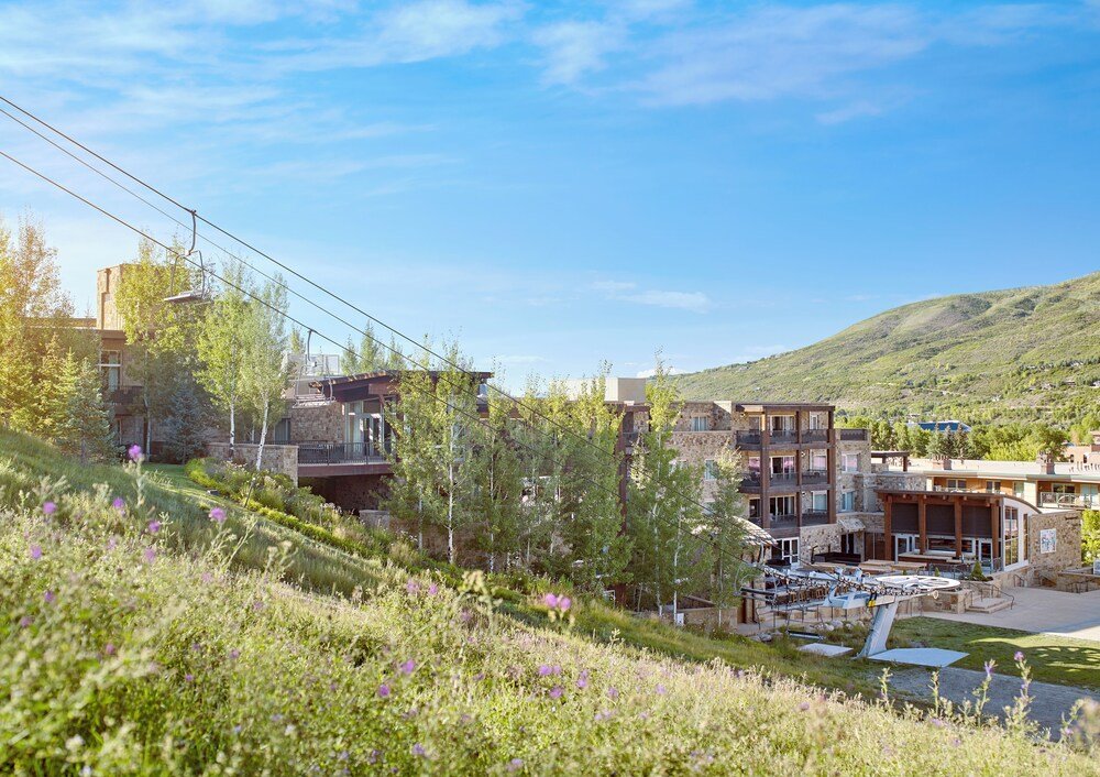 Zona residencial en la ladera rodeada de árboles en Aspen