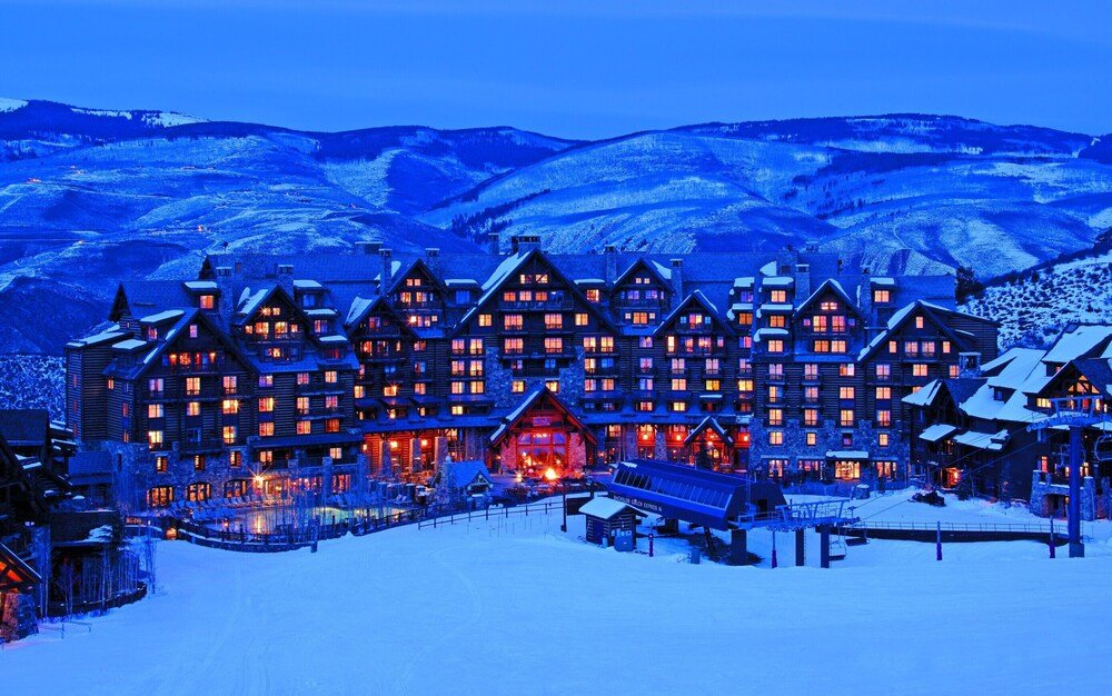 Large multi-story lodge building at The Ritz-Carlton Bachelor Gulch