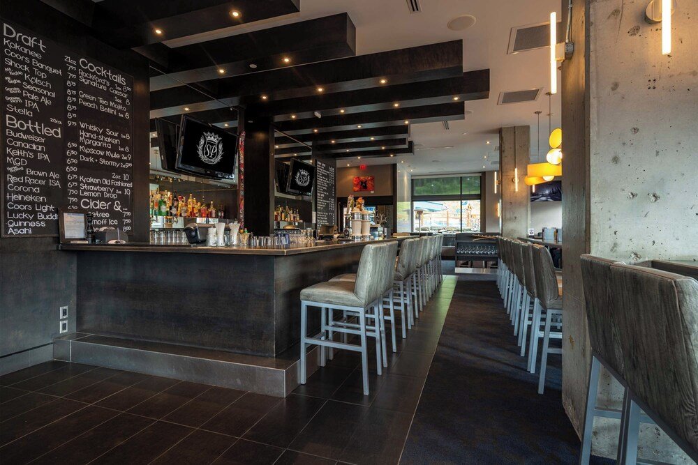 Bar area with a long counter